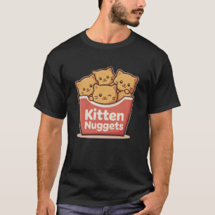 Kätzchen-Nuggets Lustiges Fast-Food-Katzenliebhabe T-Shirt