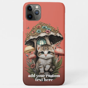 Kätzchen Pilz Katze Wildblumen Cottagecore  Maßges Case-Mate iPhone Hülle