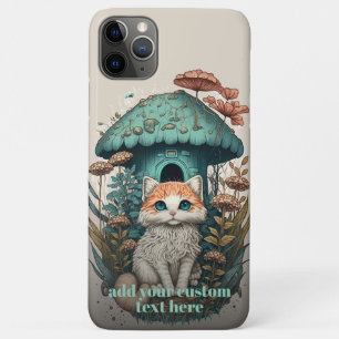 Kätzchen Pilz Katze Wildblumen Cottagecore  Maßges Case-Mate iPhone Hülle