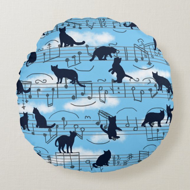 Kätzchen Rundes Kissen (Vorderseite)