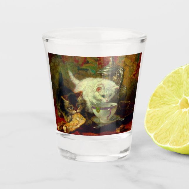Kätzchen Tee Party Schnapsglas (Vorderseite)
