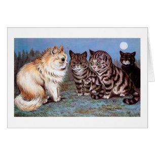 Kätzchen treffen sich im Mondlicht, Louis Wain