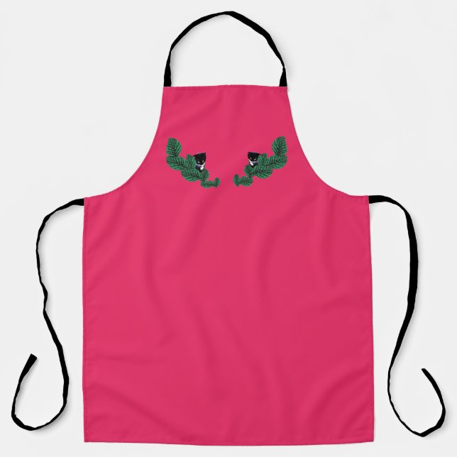 Kätzchen und Blätter Schürze (Vorderseite)