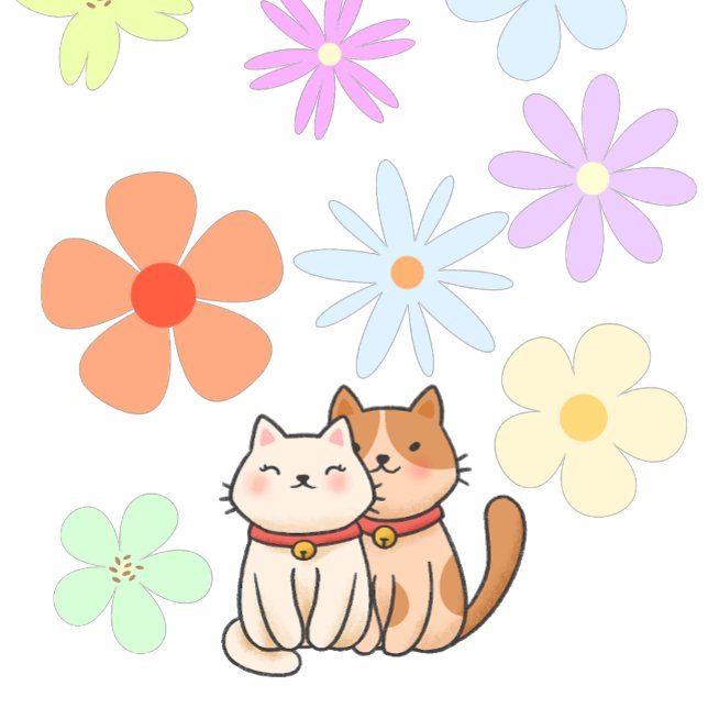 Kätzchen und Blume T-Shirt (Von Creator hochgeladen)