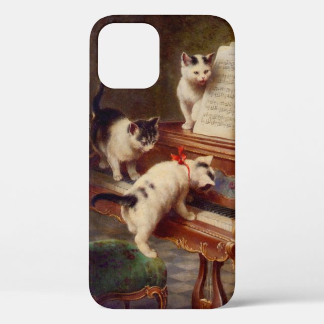 Kätzchen und Klavier Case-Mate iPhone Hülle (Rückseite)