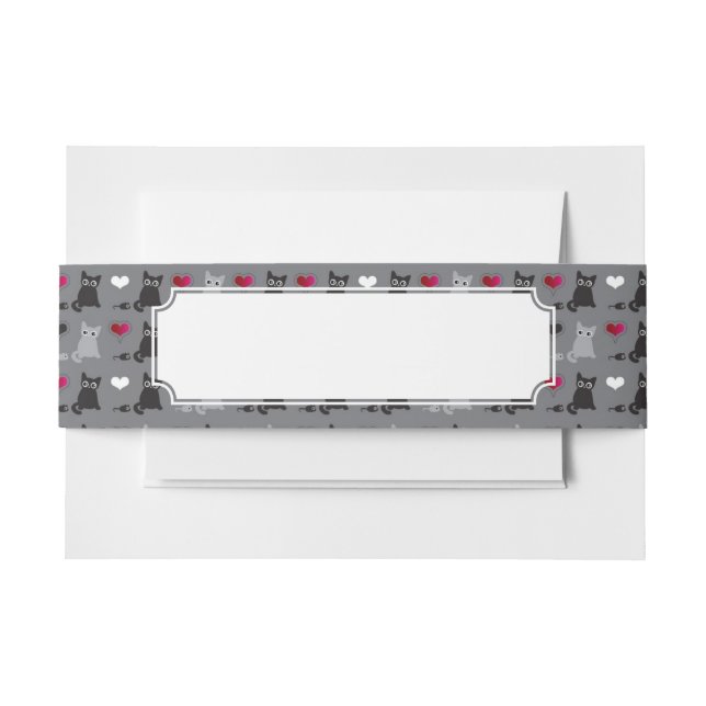 Kätzchen- und Mäusemuster Einladungsbanderole (Vorderseite Beispiel)