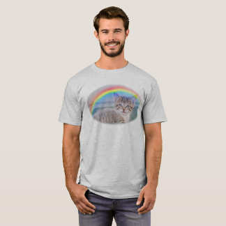 Kätzchen und Regenbogen-T - Shirt