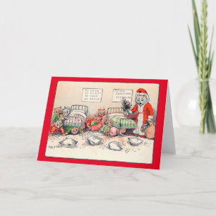 Kätzchen und Santa Cat, Louis Wain Karte