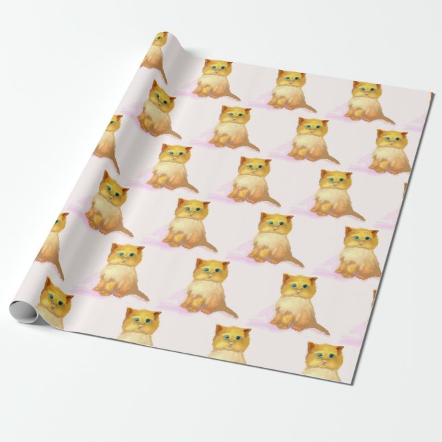 Kätzchen, Weihnachts-Party-Wrapping Paper Geschenkpapier (Ungerollt)