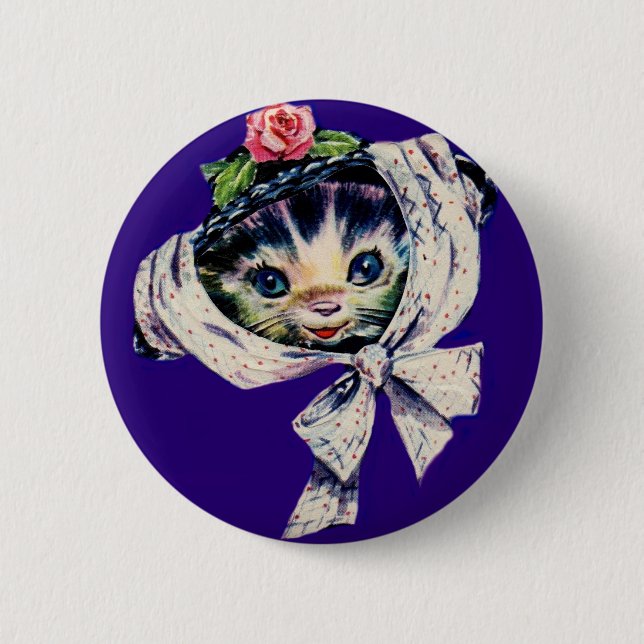 Kätzchenkatze in einem Kätzchen Button (Vorderseite)