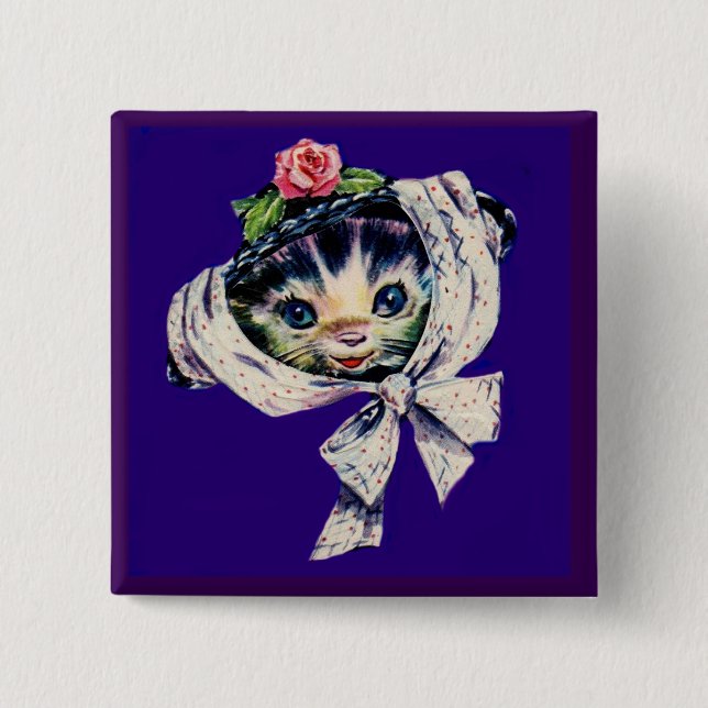 Kätzchenkatze in einem Kätzchen Button (Vorderseite)