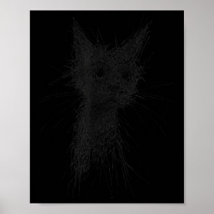 Kätzchenliebhaber Abstrakte Kritzelkunst Süße Katz Poster