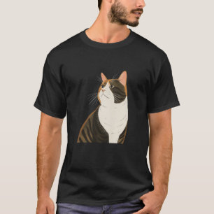 Kätzchenliebhaber Tierbesitzer Silhouette Japanisc T-Shirt