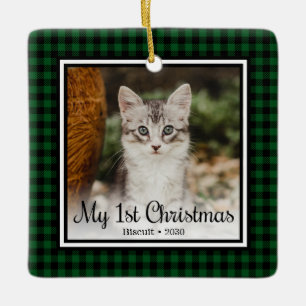 Kätzchens 1. Weihnachten Keramikornament