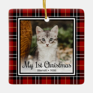 Kätzchens 1. Weihnachten Keramikornament