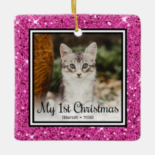 Kätzchens 1. Weihnachten Keramikornament