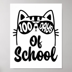 Katze 100. Schullehrer Kinder 100 Tage Poster