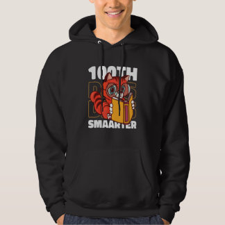 Katze 100 Tage schlauer für die Schule Hoodie