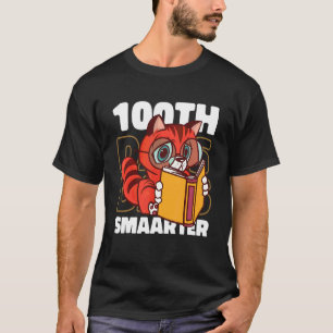 Katze 100 Tage schlauer für die Schule T-Shirt