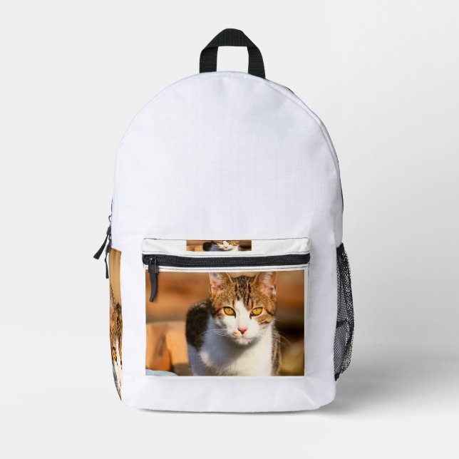 Katze 11 bedruckter rucksack (Vorderseite)