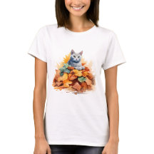 Katze 2 im Herbst T - Shirt