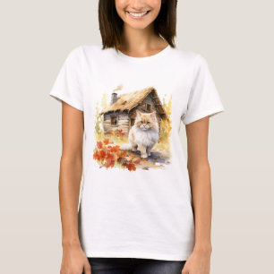 Katze 4 im Herbst T - Shirt