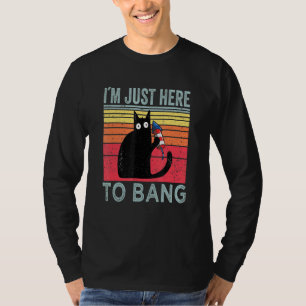 Katze 4. Juli Ich bin nur hier um zu knallen T-Shirt