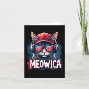 Katze 4. Juli Meowica Girls Boys American Flag S Karte