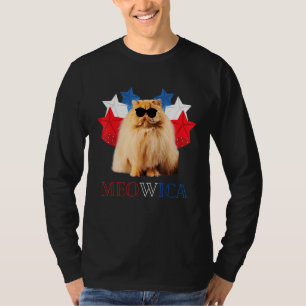 Katze 4. Juli Meowica Merica Men Usa American Fl T-Shirt
