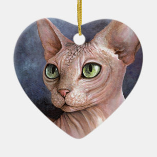 Katze 578 Sphynx Keramikornament