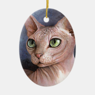 Katze 578 Sphynx Keramikornament