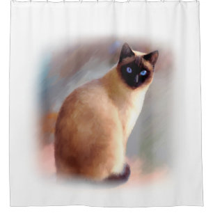Katze 613 siamesisch duschvorhang