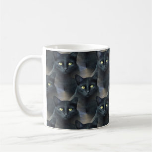 Katze 621 Schwarze Katze Kaffeetasse
