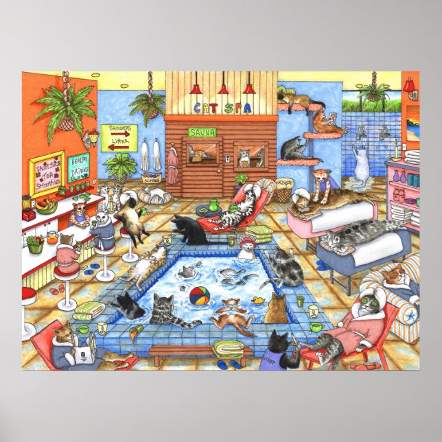 Katze 635 Kat Wellness-Center Poster (Vorne)