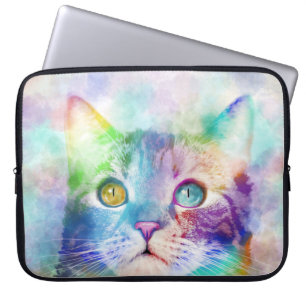Katze 663 Multicolorkatze Laptopschutzhülle