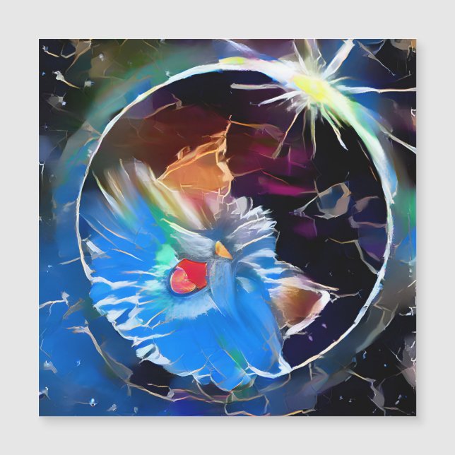 Katze 6 - Sonnenfinsternis Magnetkarte (Vorderseite)