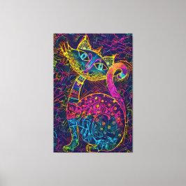 Katze 7 - Glücksfall 7 Leinwanddruck