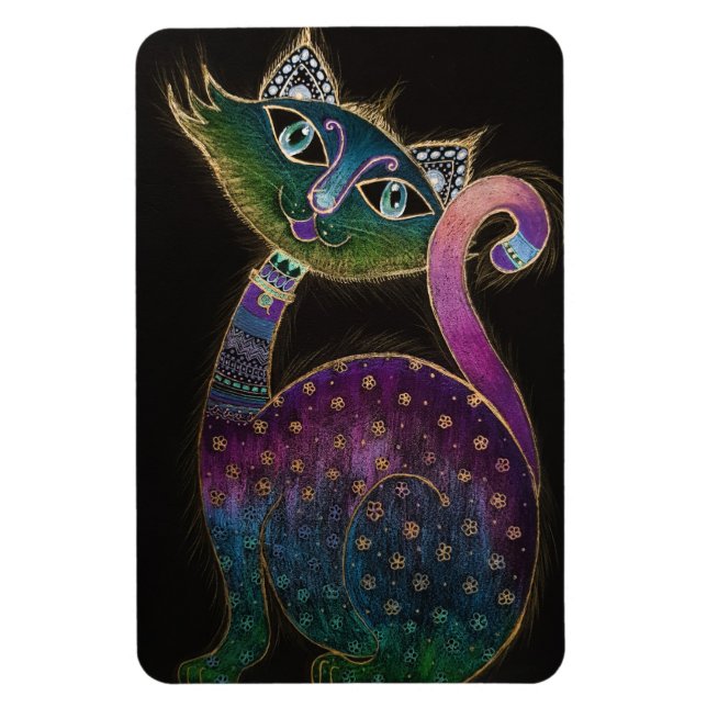 Katze 7 - Glücksfall 7 Magnet (Vertikal)