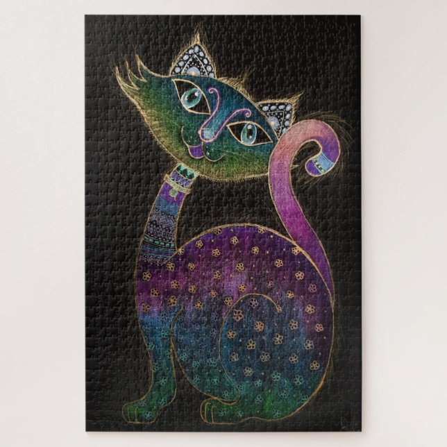 Katze 7 - Glücksfall 7 Puzzle (Vertikal)