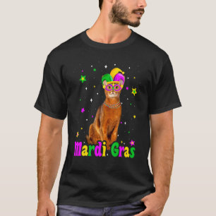 Katze Abessinier Maske Mardi Gras Karneval Tiere C T-Shirt