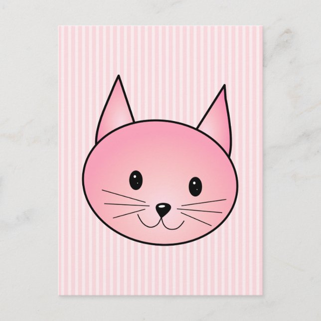 Katze. Adorable hübsch rosa Kätzchen. Postkarte (Vorderseite)