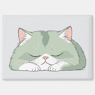 Katze Adorable Süße Tier Schlafen Entspannung Ruhe Magnet
