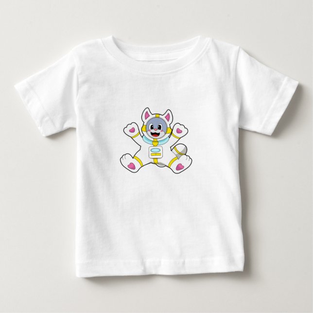 Katze als Astronaut in Kostüme Baby T-shirt (Vorderseite)