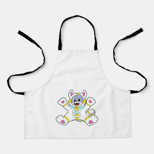 Katze als Astronaut in Kostüme Schürze