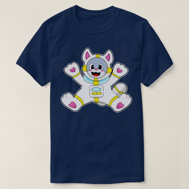 Katze als Astronaut in Kostümen T-Shirt (Design vorne)