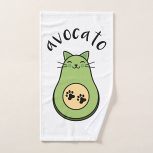 Katze als Avocado avocato Handtuch