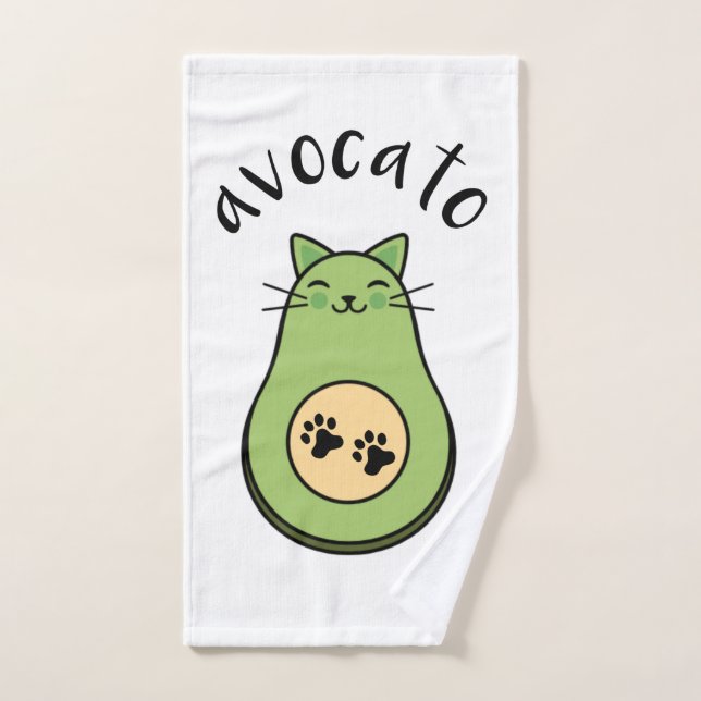 Katze als Avocado avocato Handtuch (Handtuch)