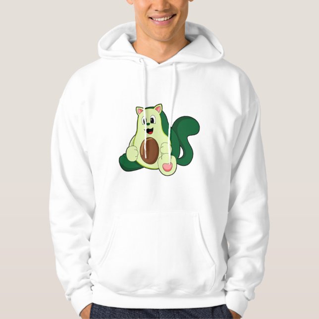 Katze als Avocado Hoodie (Vorderseite)