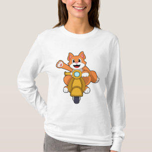 Katze als Biker mit Scooter.PNG T-Shirt
