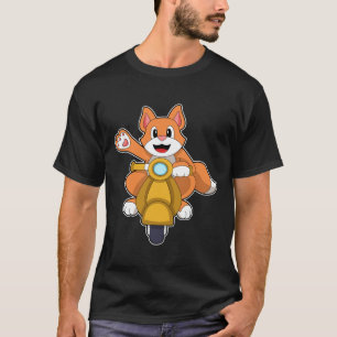 Katze als Biker mit Scooter.PNG T-Shirt